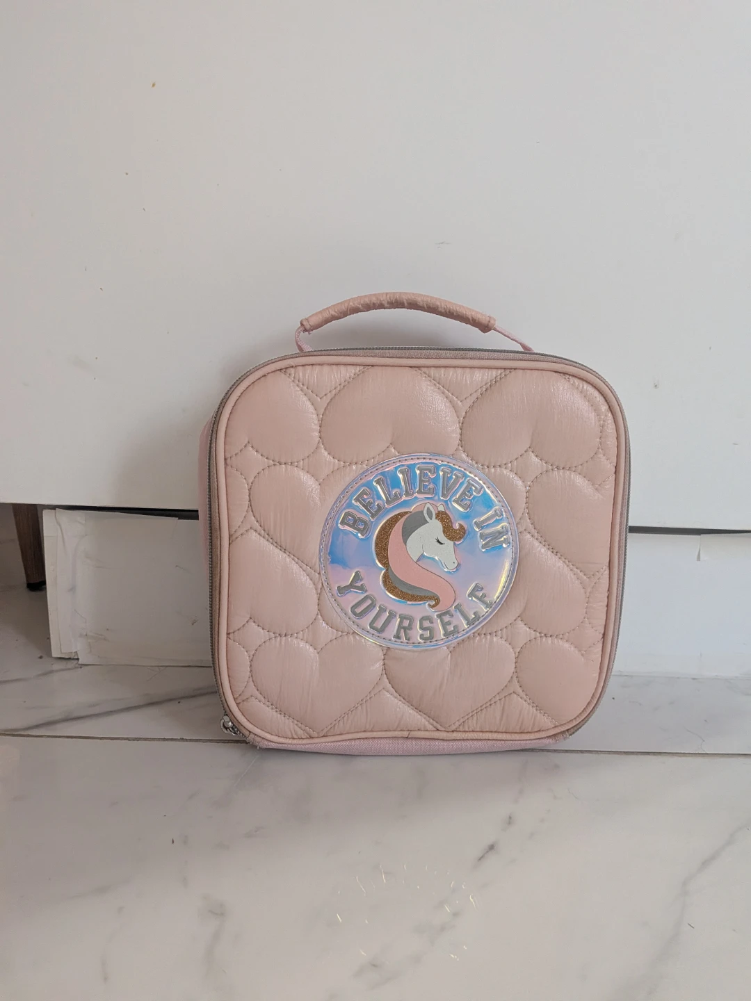 Pink Quilted Unicorn Backpack and Lunch Bag Set - photo 5