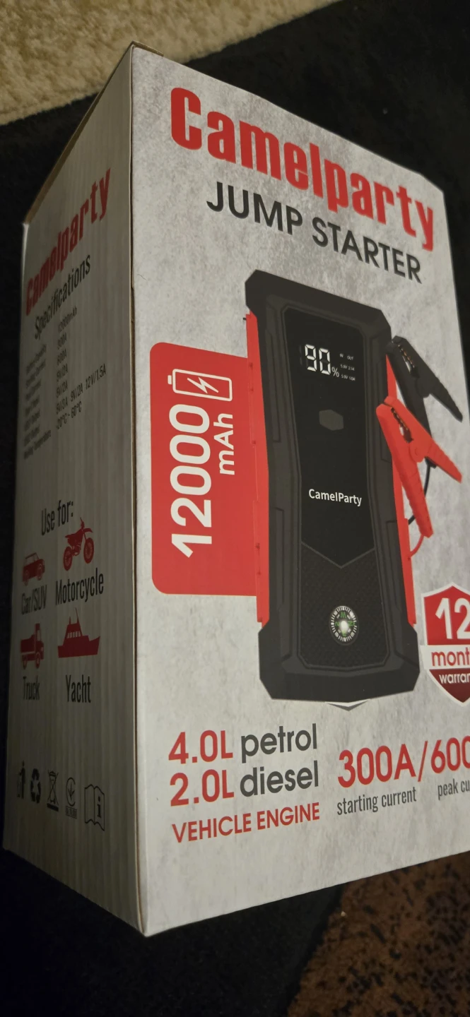 CamelParty 12000mAh Jump Starter
