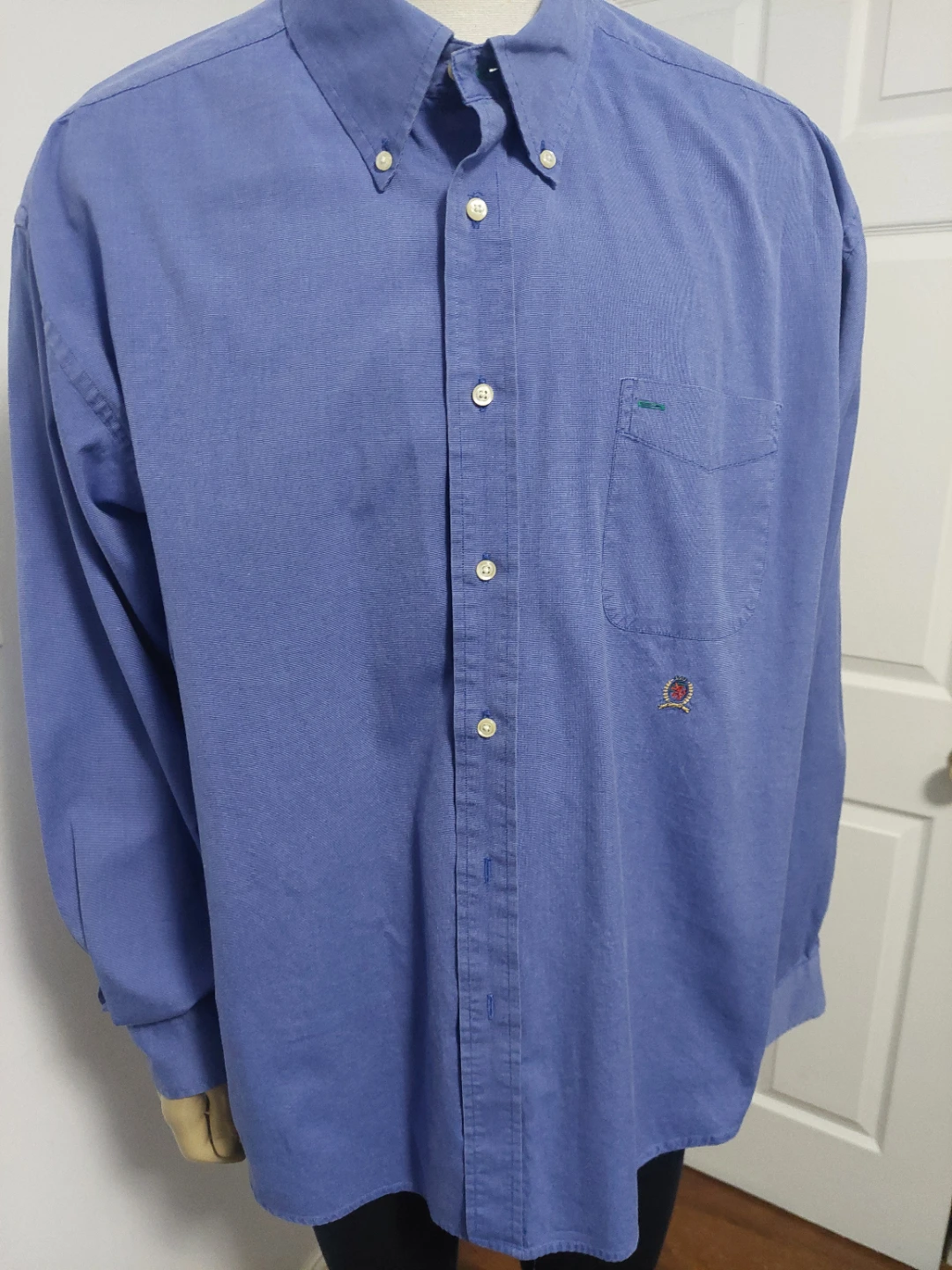 Authentic Tommy Hilfiger Button-Down Shirt - Blue Oxford XL