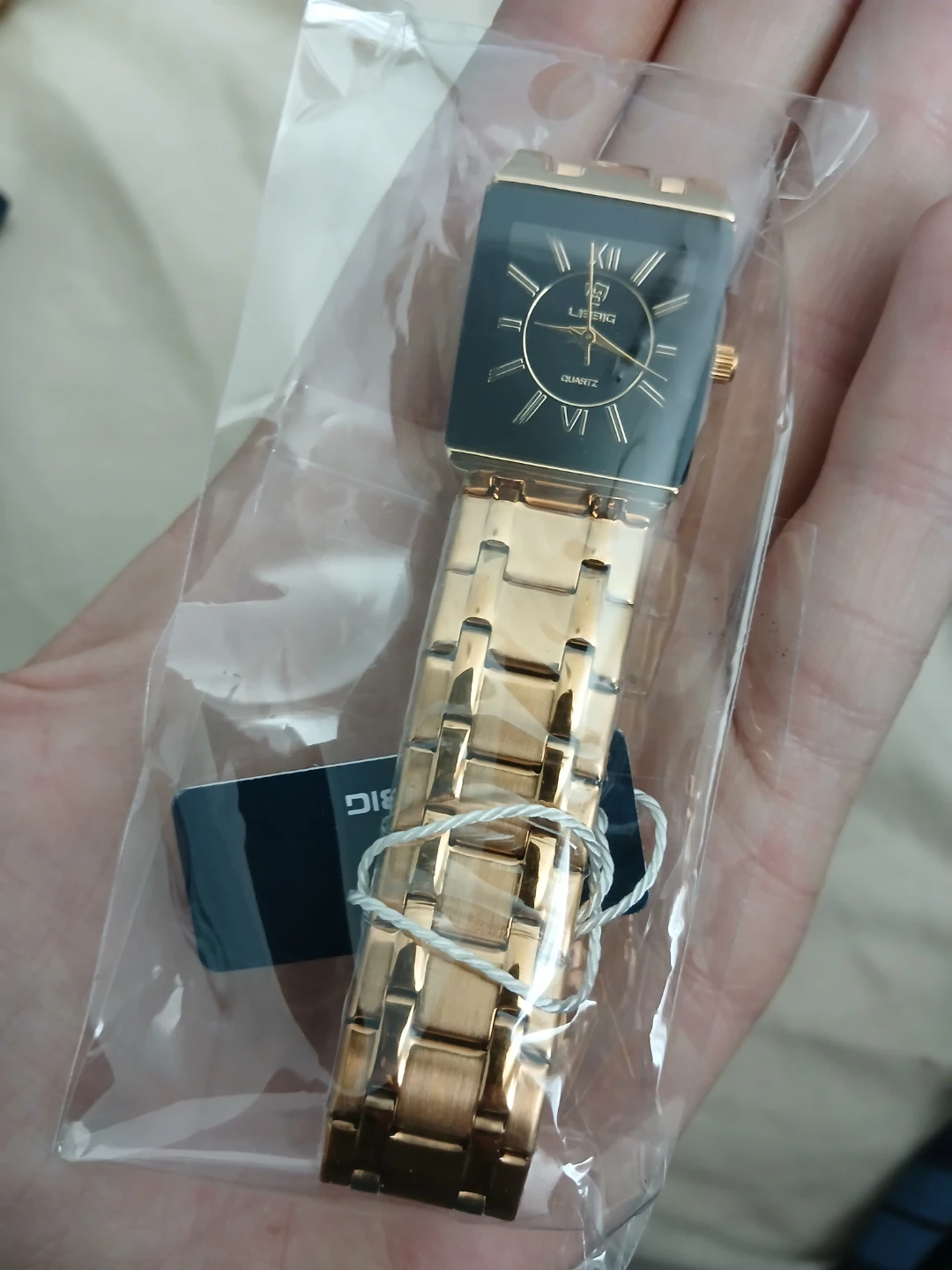 LIEBIG Gold Tone Rectangular Women's Watch
