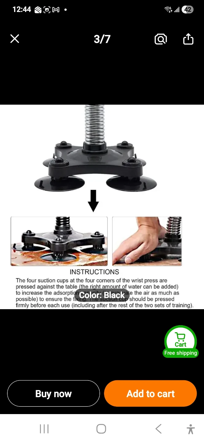 Arm wrestling Strengthener with Suction Cups - photo 3