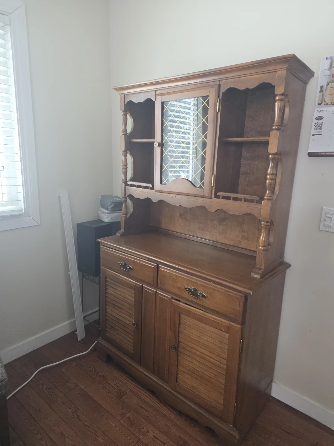 Wooden Hutch with Glass Door - photo 2