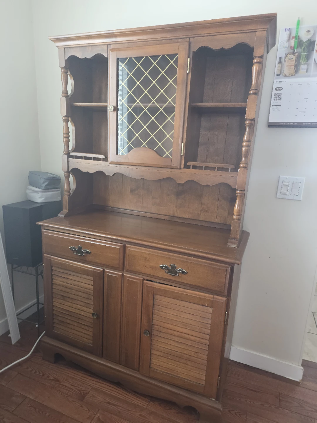 Wooden Hutch with Glass Door - photo 4