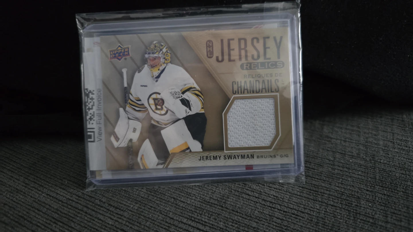 Upper Deck Jeremy Swayman Jersey Relics Card - photo 2