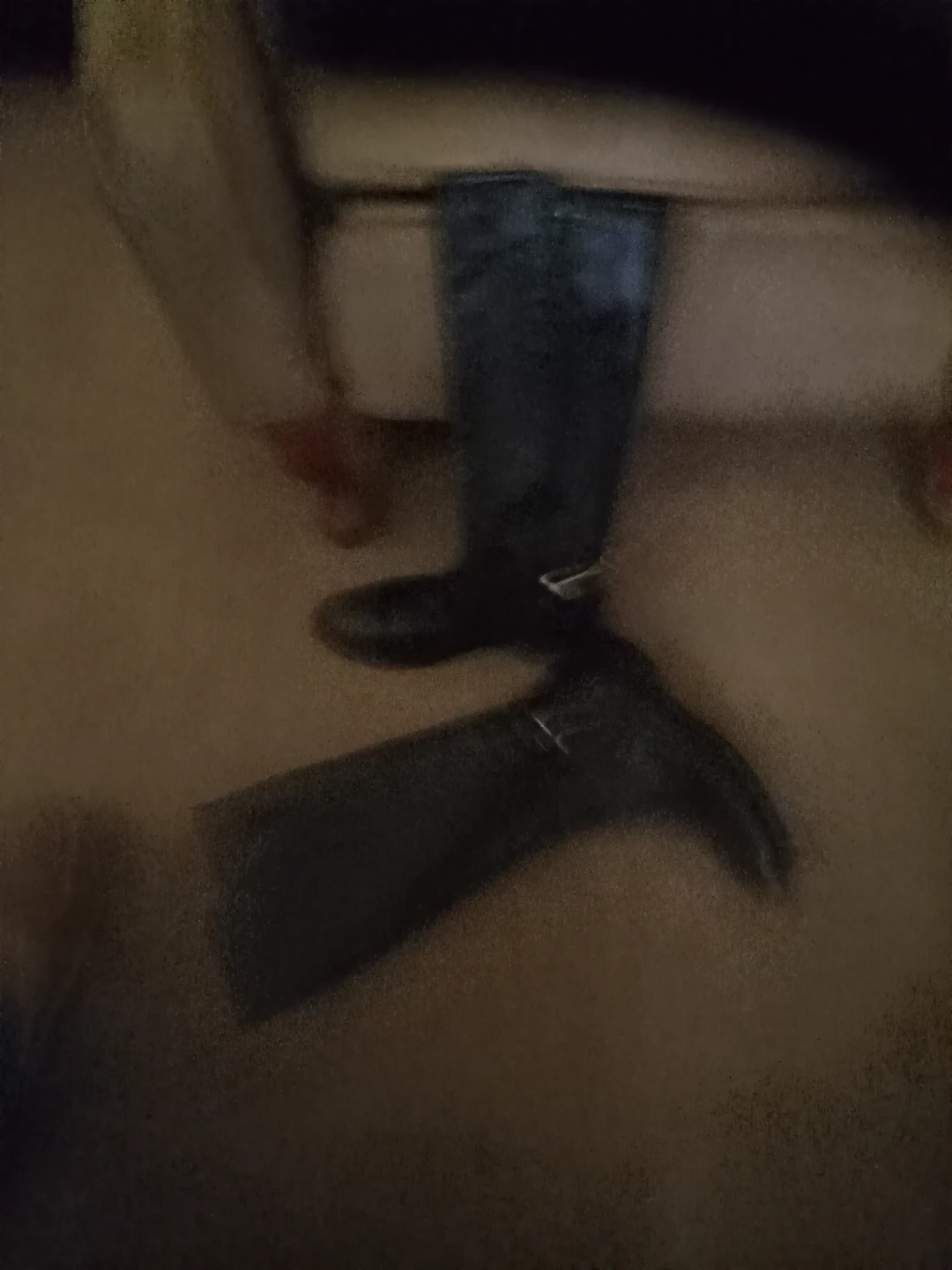 Napoleoni Black Leather Tall Boots with Buckle Detail - photo 4