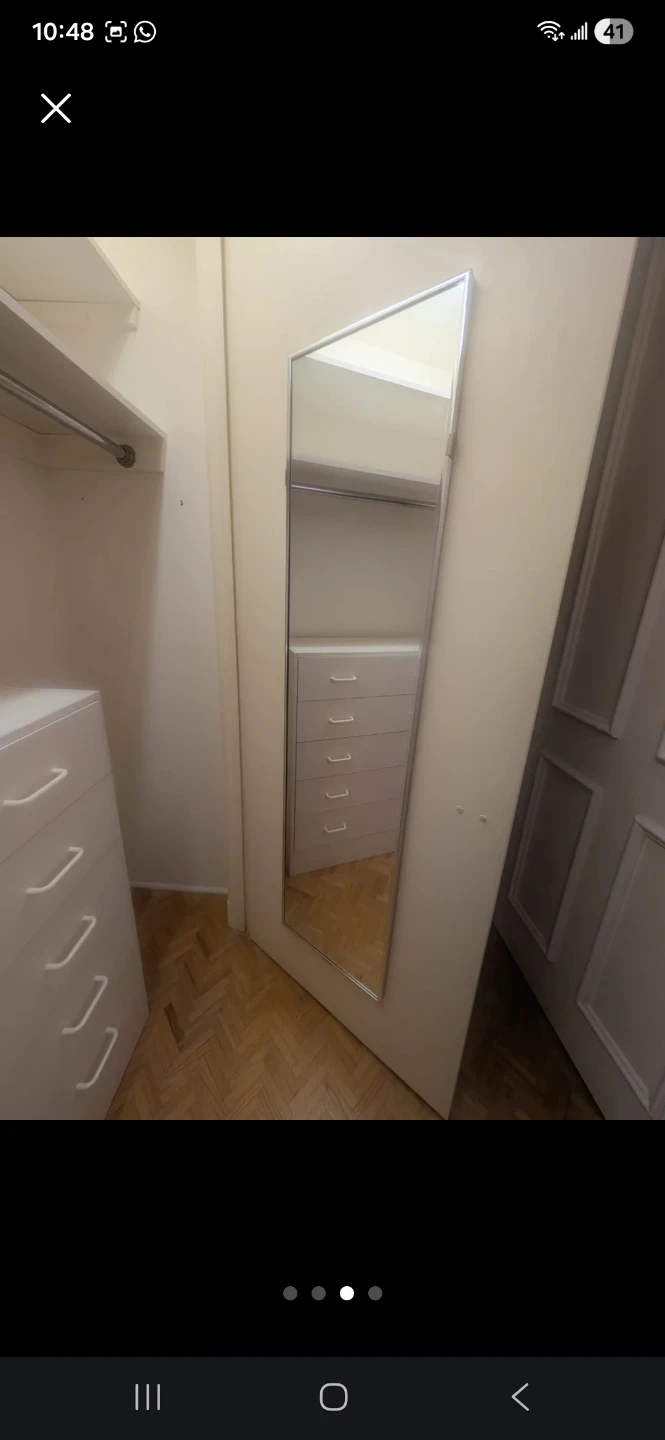 Full-length Floor Mirror with Silver Frame - photo 4