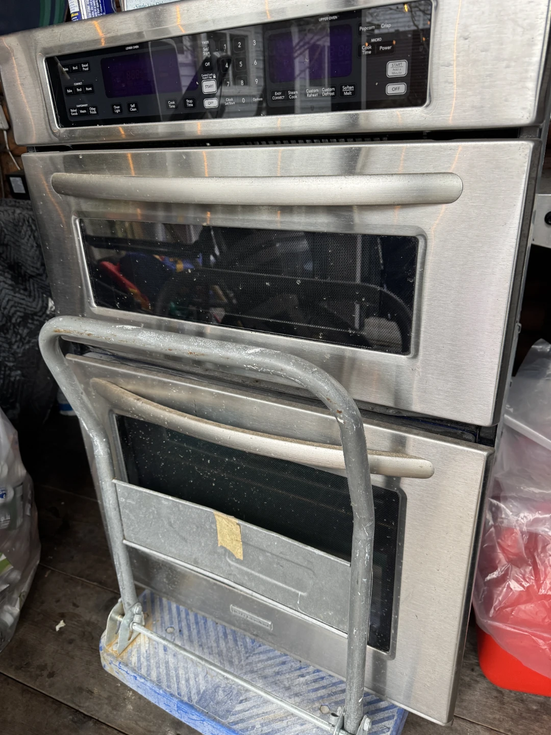Stainless Steel Double Wall Oven and microwave all in one
