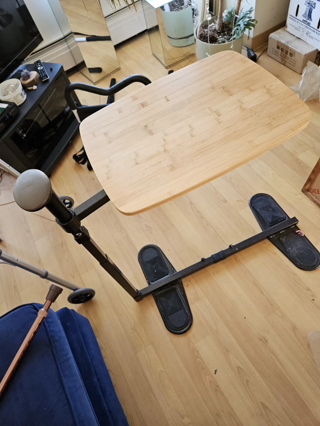 TV table + help getting up off couch!