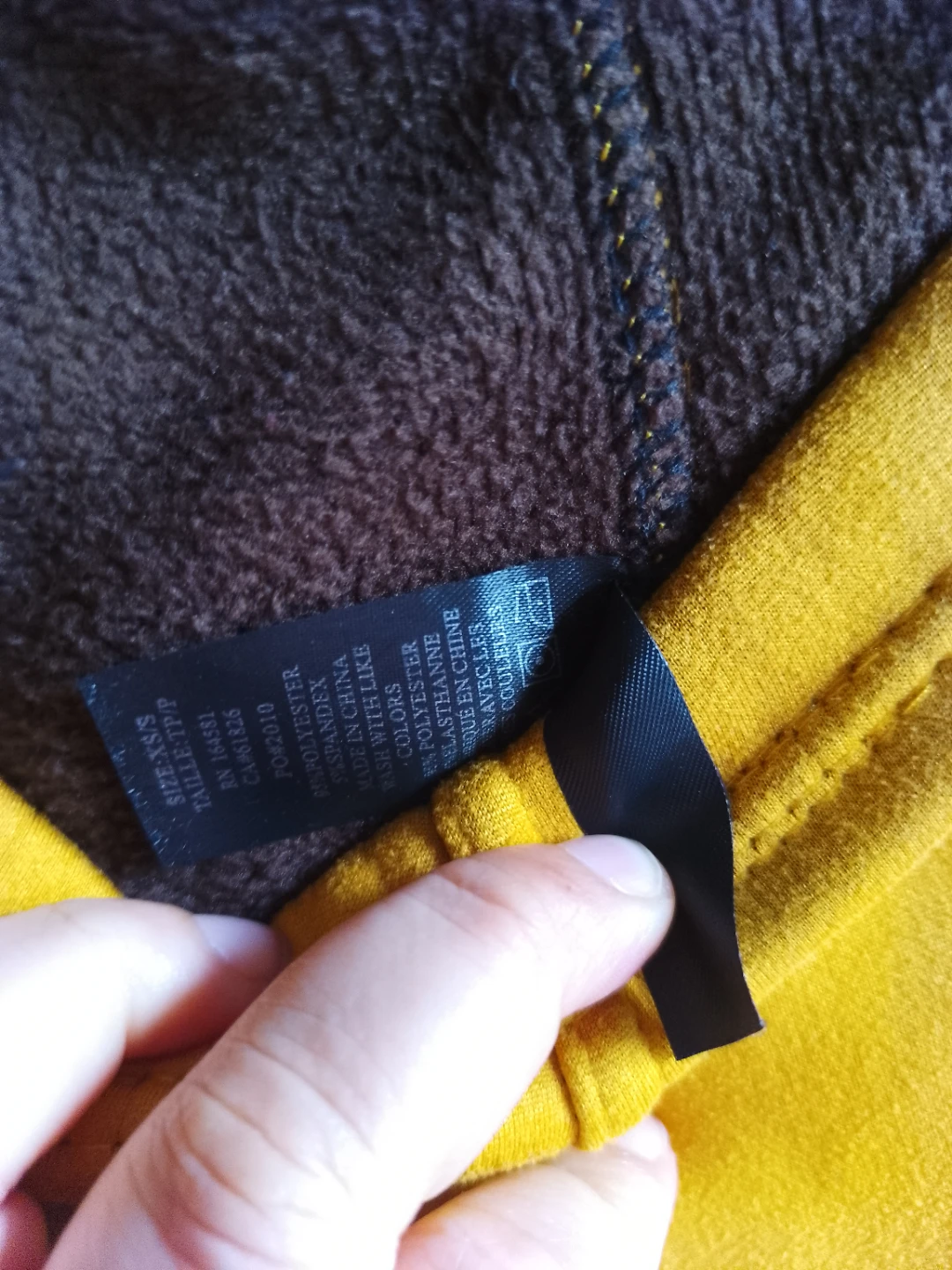 Kids’ Yellow Fleece Lined Leggings - Size S/P - photo 3