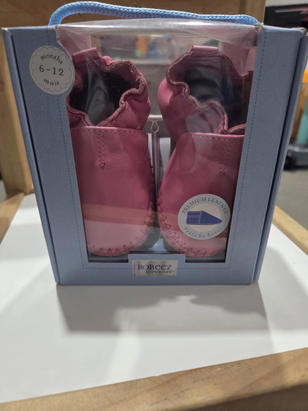 Robeez Pink Classic Leather Baby Shoes - 6-12 Months