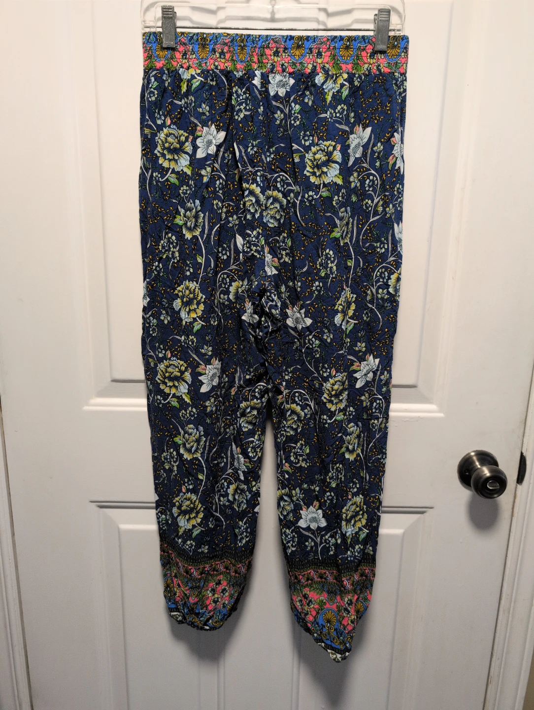 Shein Curve 0XL Blue Floral Print Pants - photo 4