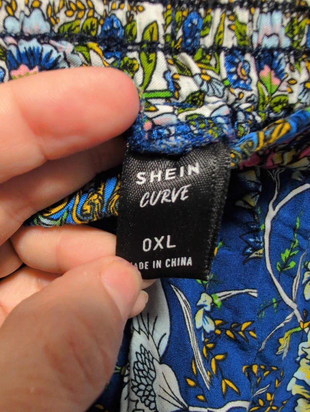 Shein Curve 0XL Blue Floral Print Pants - photo 5