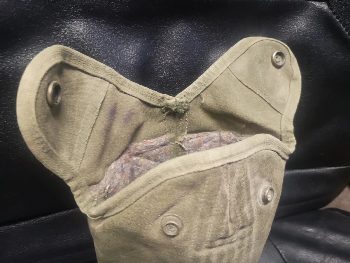 Leather Pouch Bag Camping Hunting Climbing Fishing Water Canteen - photo 3