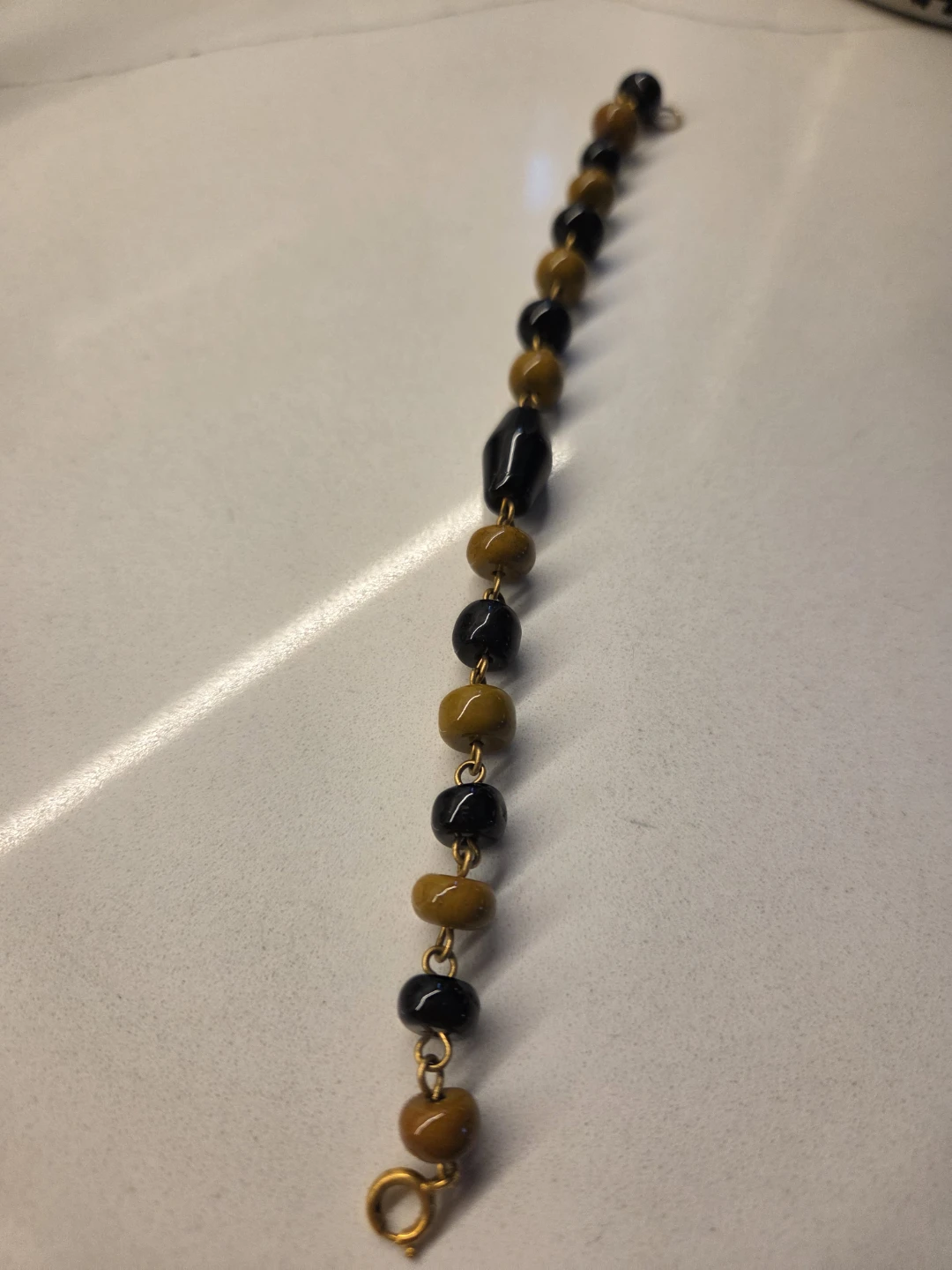 Beaded Bracelet - Black and Amber