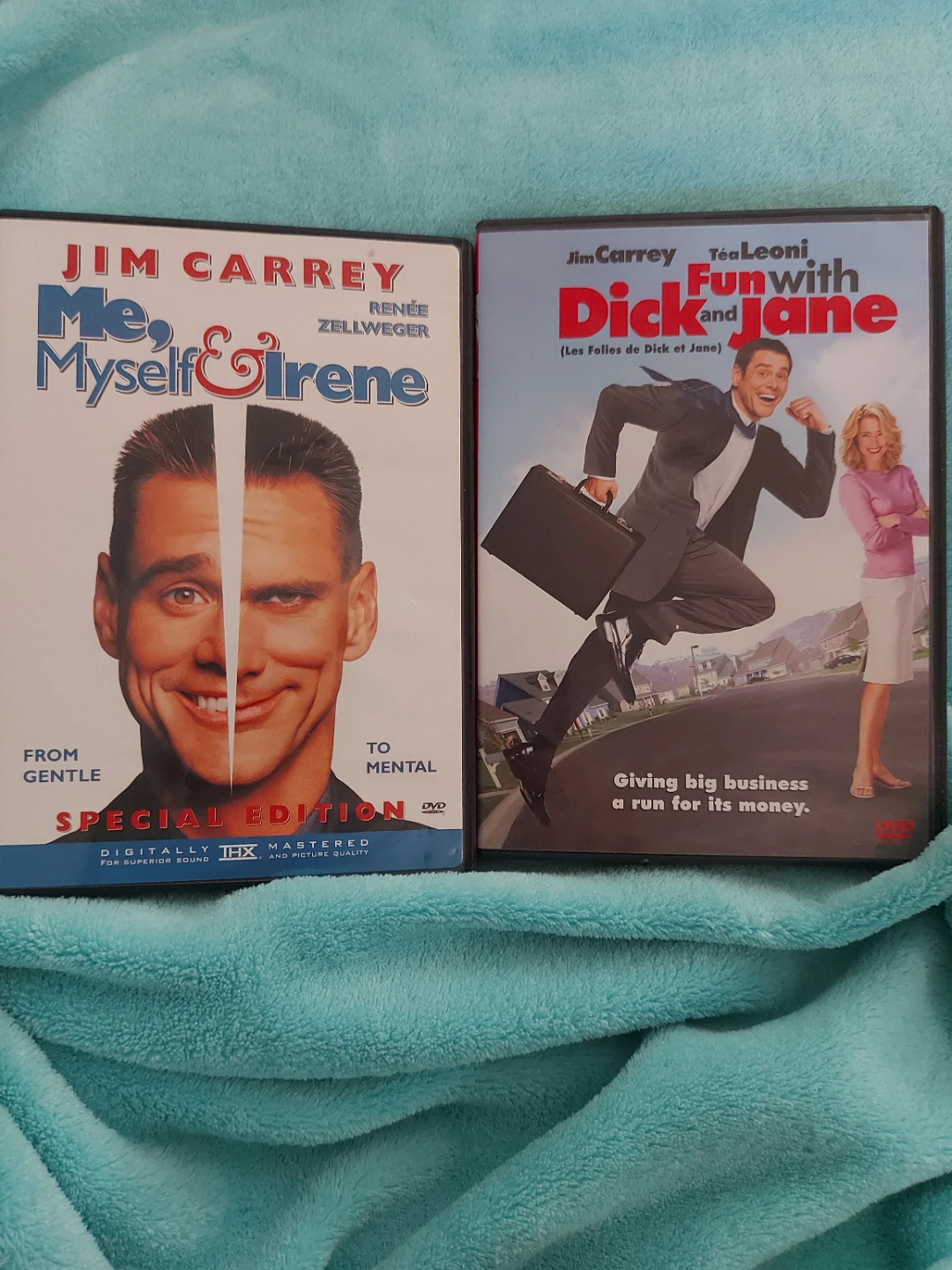 Me, Myself & Irene and Fun with Dick and Jane DVDs