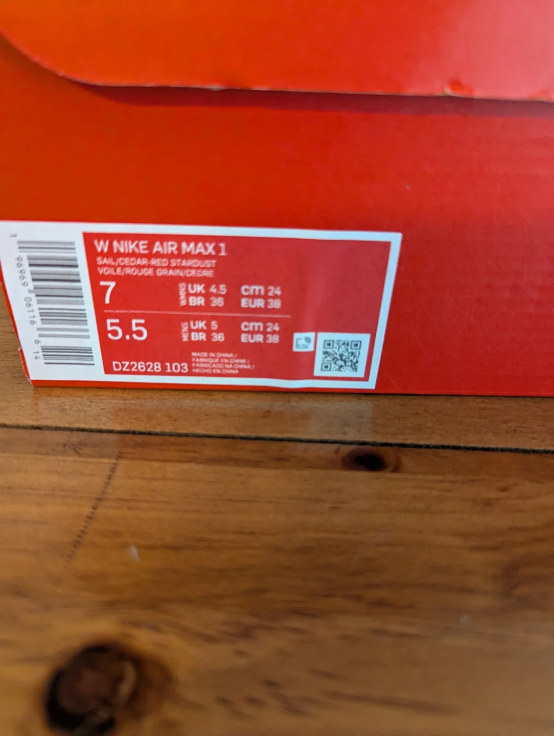 Nike Air Max 1 Red Stardust size 7 - photo 2