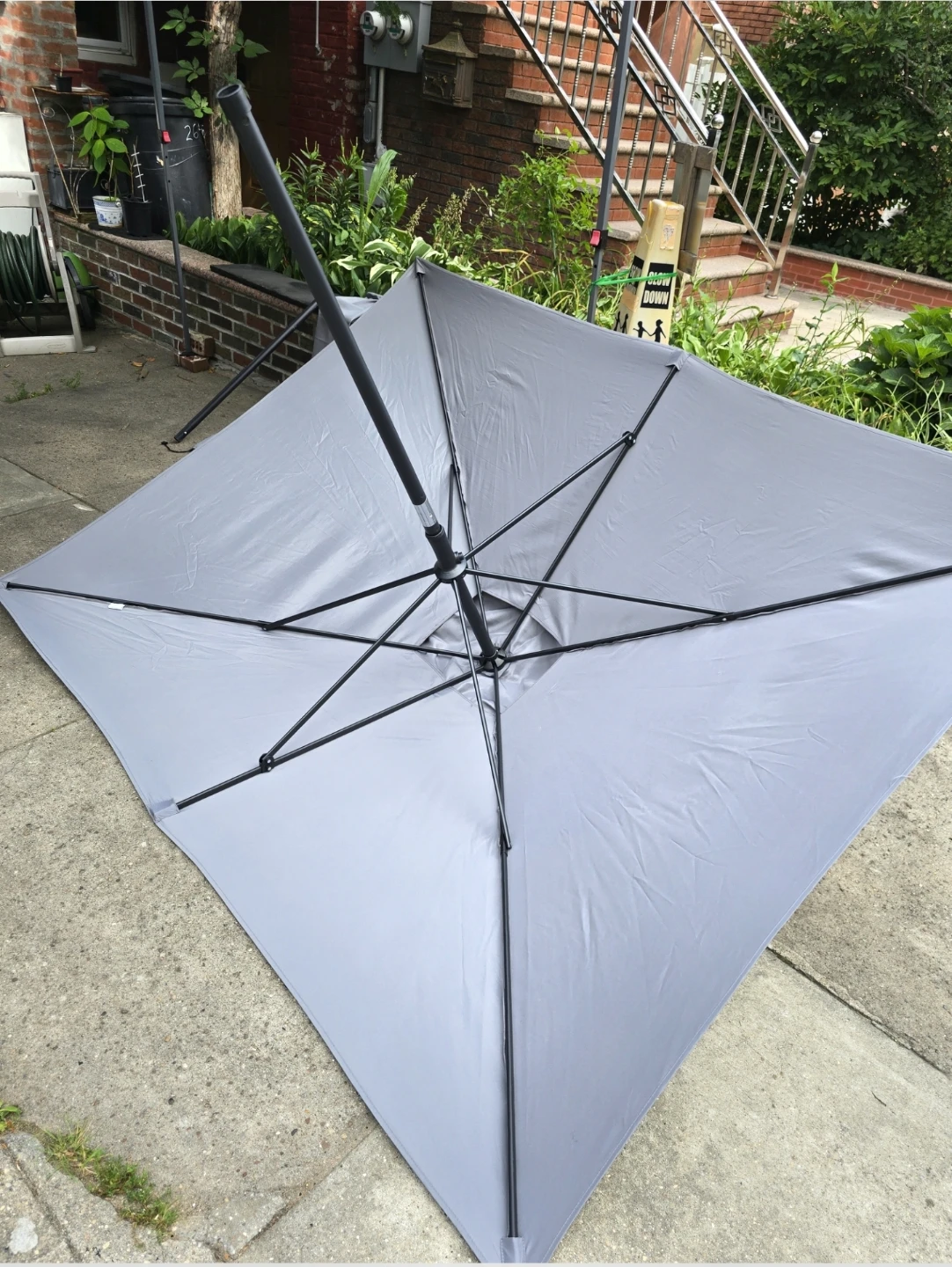 🏆 7.5' Rectangular Patio Umbrella w/ Push Button Tilt/Crank