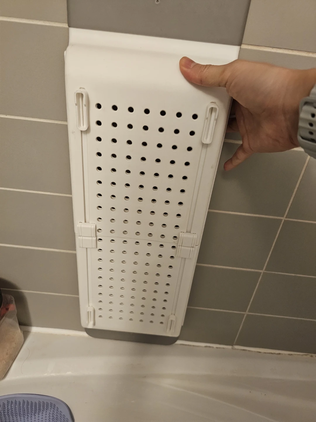 White Expandable Bathtub Tray Caddy - photo 3