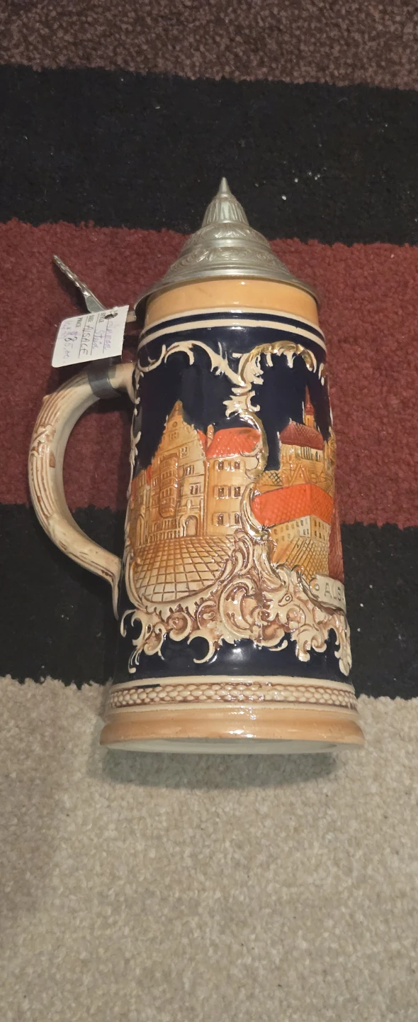 German Alsace Stein Beer Mug