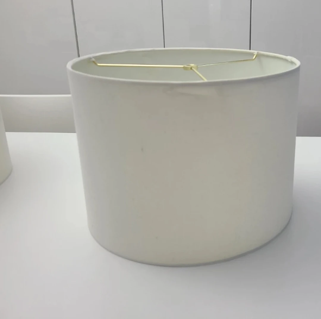 Pair of Cream Lampshades 13" - photo 5
