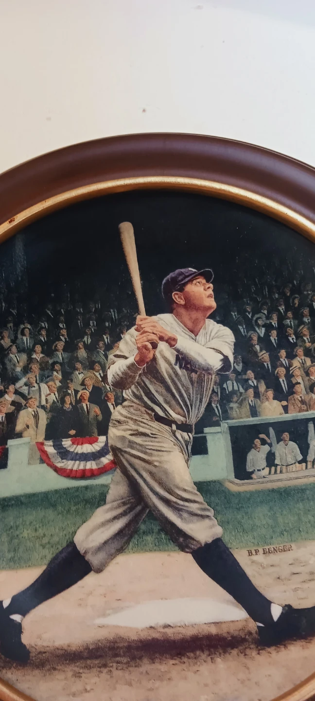"Babe Ruth: The Called Shot" Framed Collector Plate - photo 3