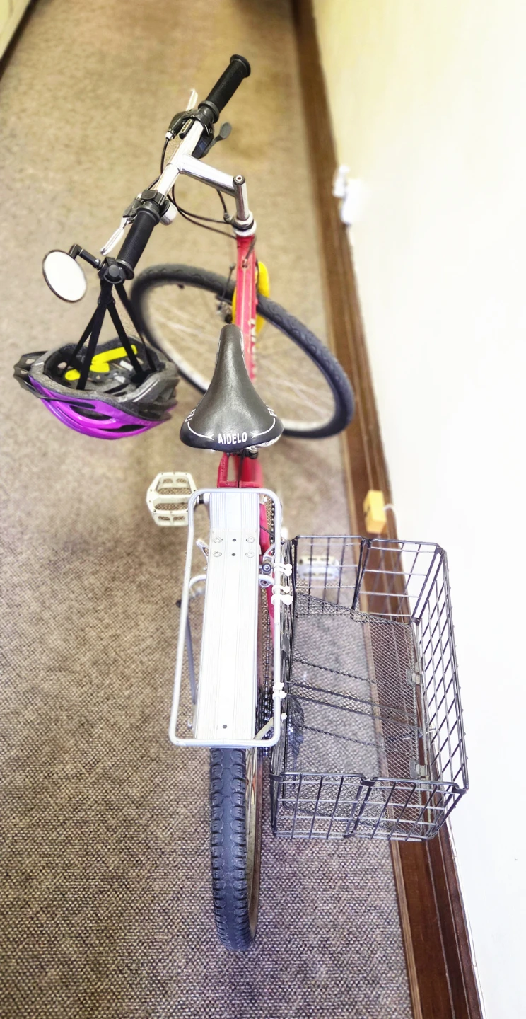 Red Schwinn Mountain Bike with Basket and Helmet - photo 4