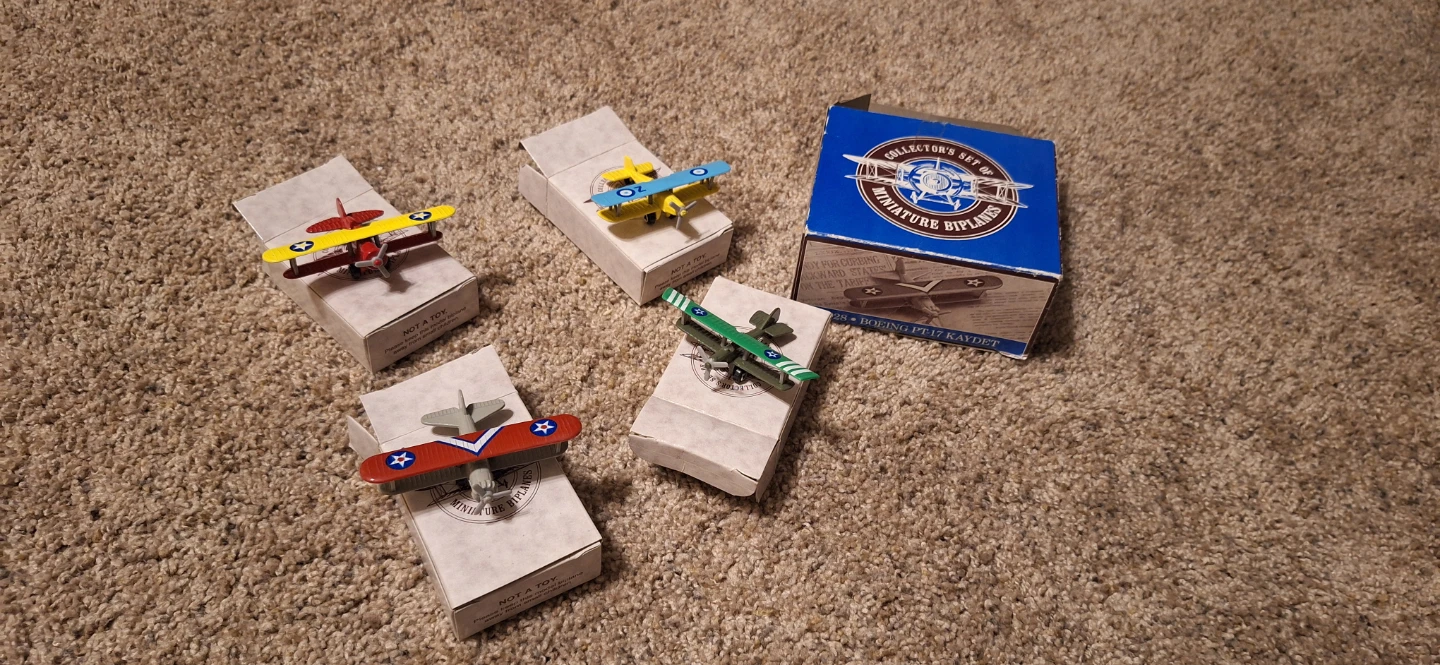 Collector's Set of Miniature Biplanes