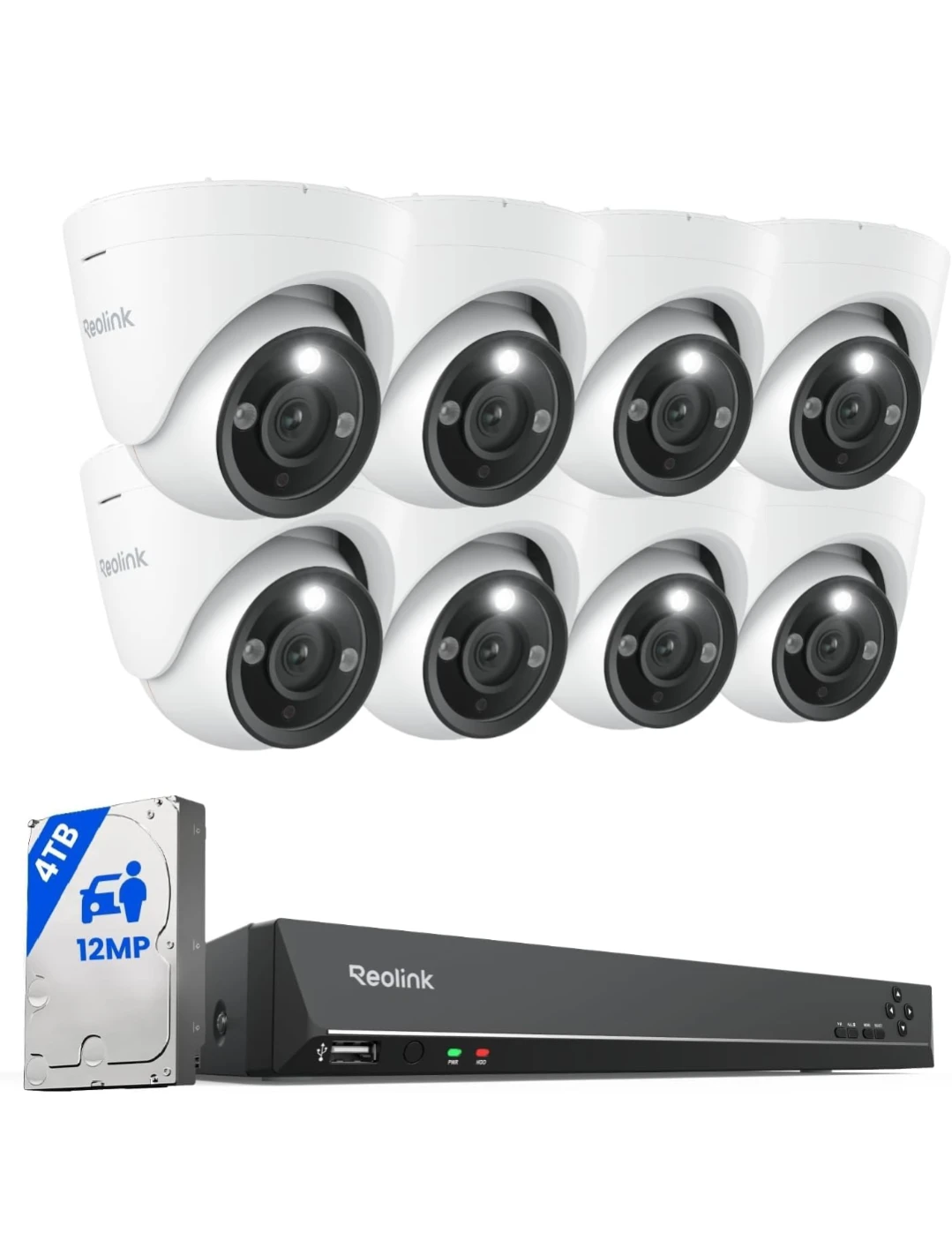 Reolink 12MP Security Camera System with 4TB Hard Drive