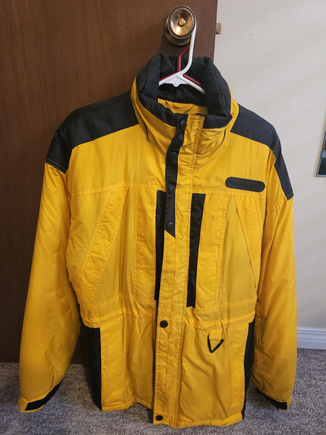 Weather Gear Puffer Jacket - Yellow/Black - M/M