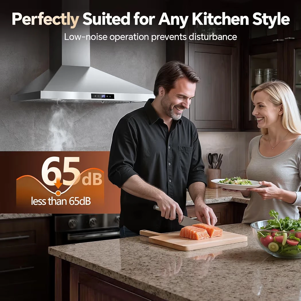 36-inch Stainless Steel Range Hood with Digital Touch Control - photo 4