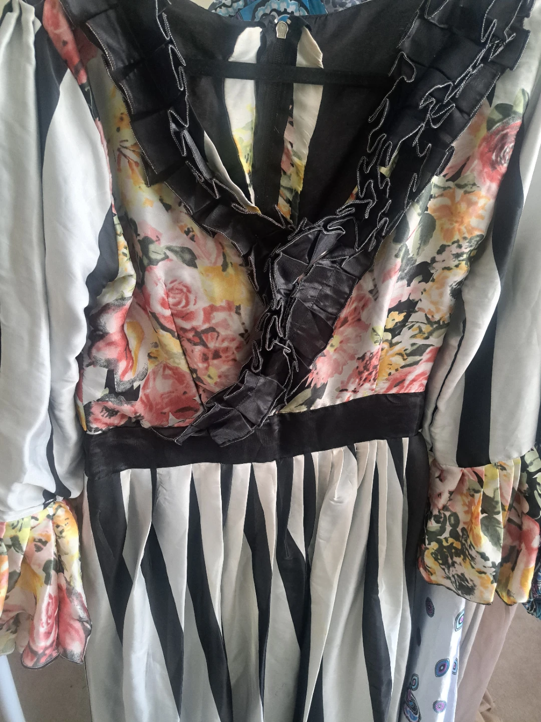 Women's Floral Striped Maxi Dress