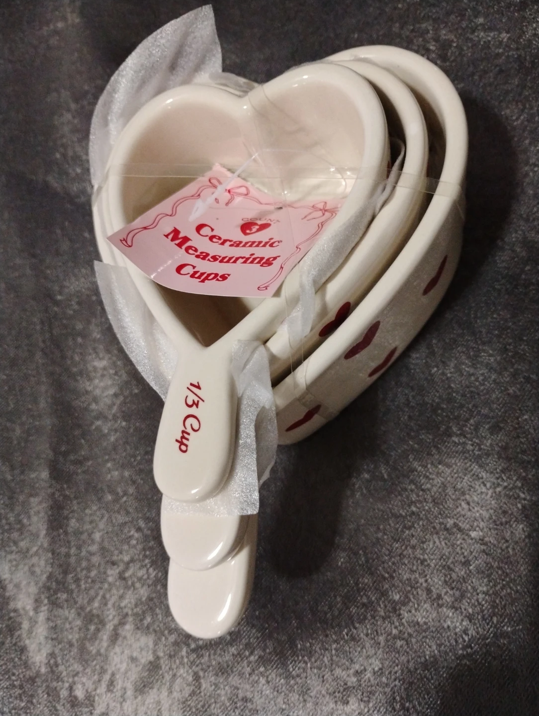 🏆"Ceramic Heart Measuring Cups - photo 3