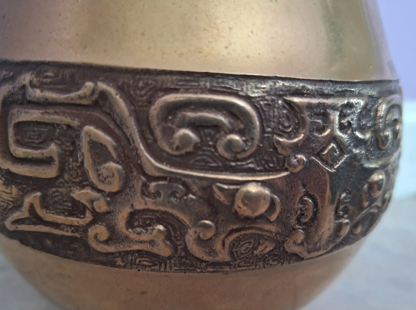 Antique Vintage Brass Dragon Vase - photo 5