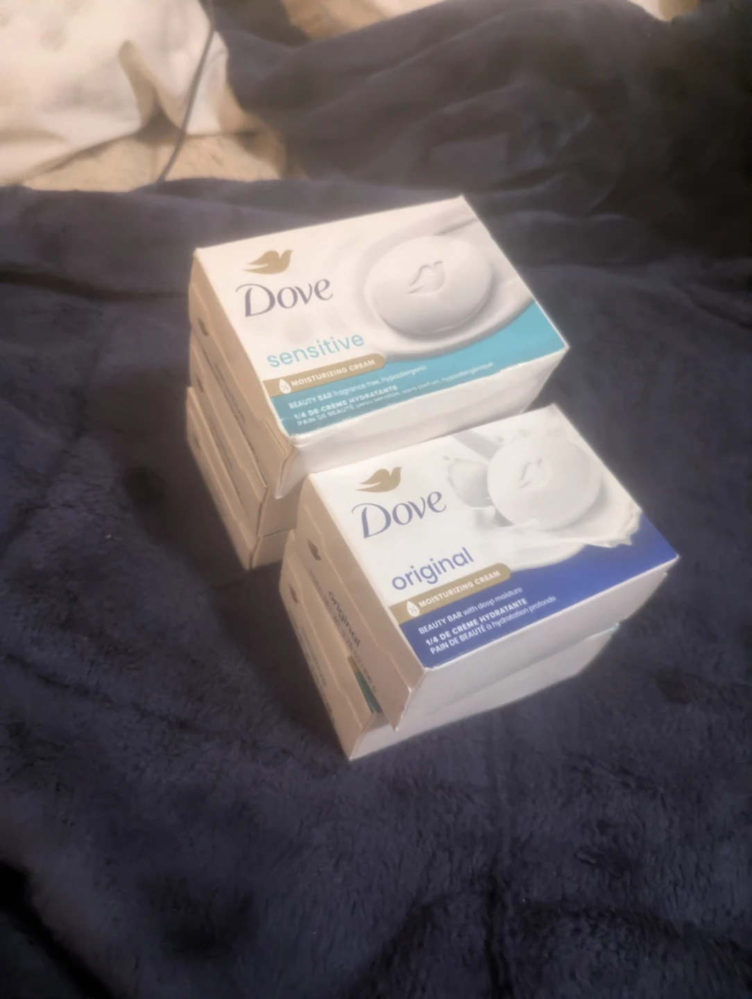 Dove Sensitive and Original Moisturizing Cream Beauty Bars