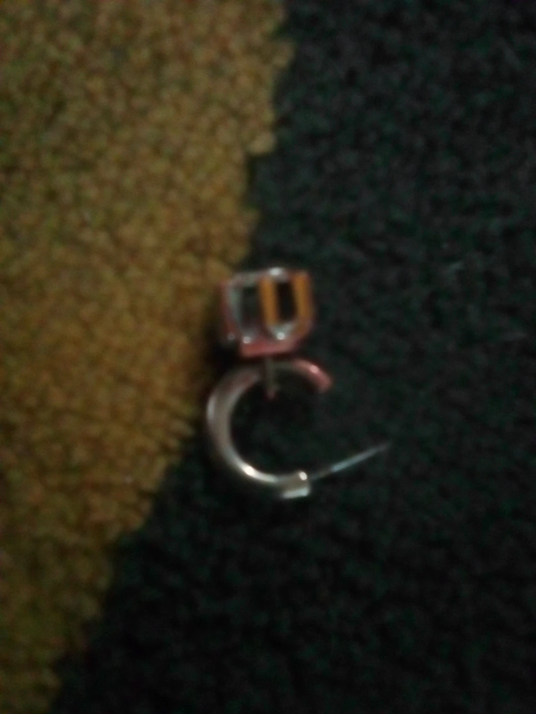 Silver-tone Hoop Earrings with "B" Charms - photo 2