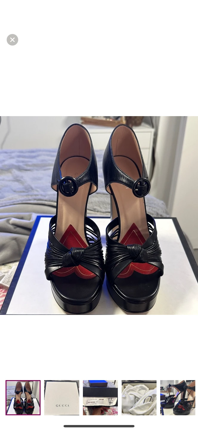 Gucci Malaga Kid Platform Heels Size 40 - photo 2