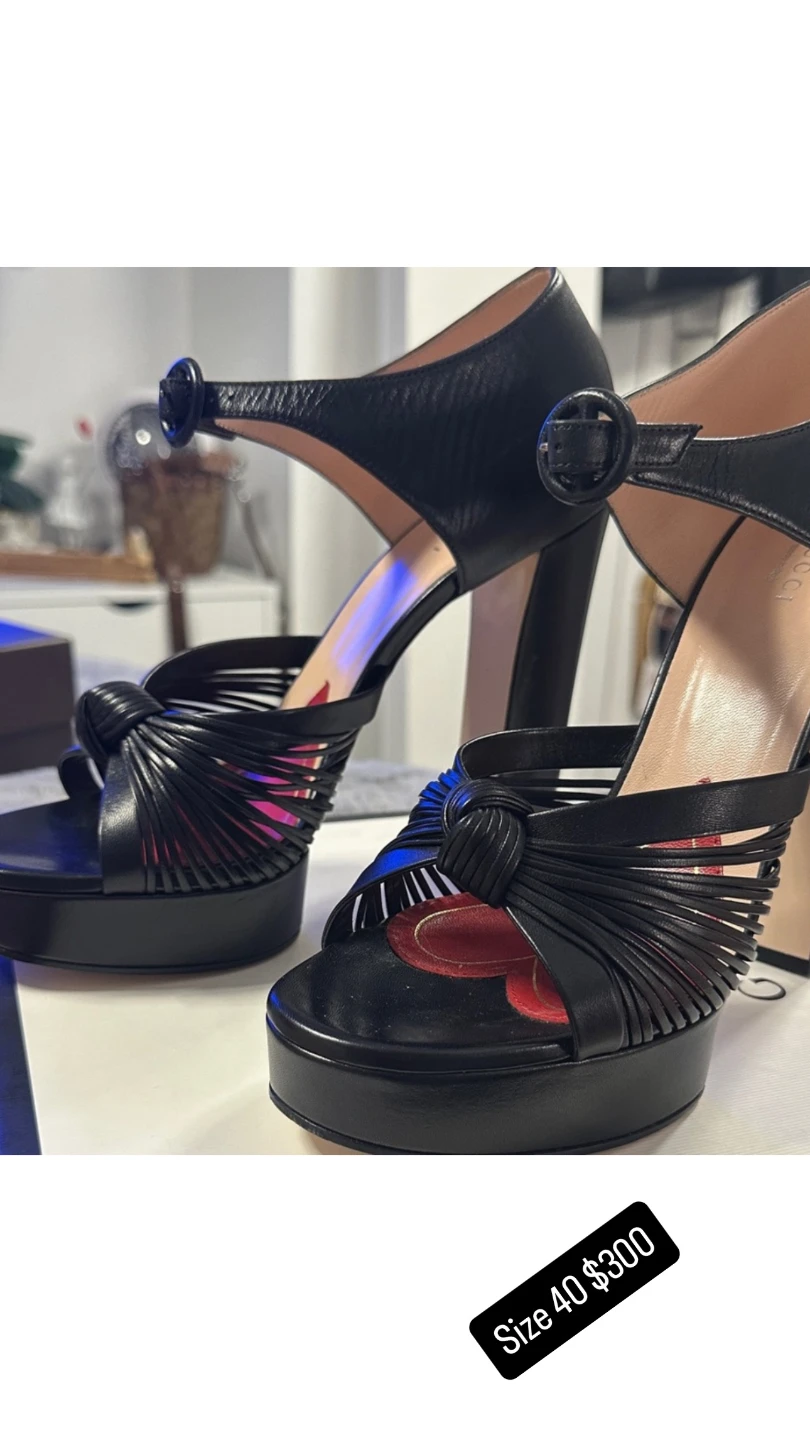 Gucci Malaga Kid Platform Heels Size 40 - photo 5
