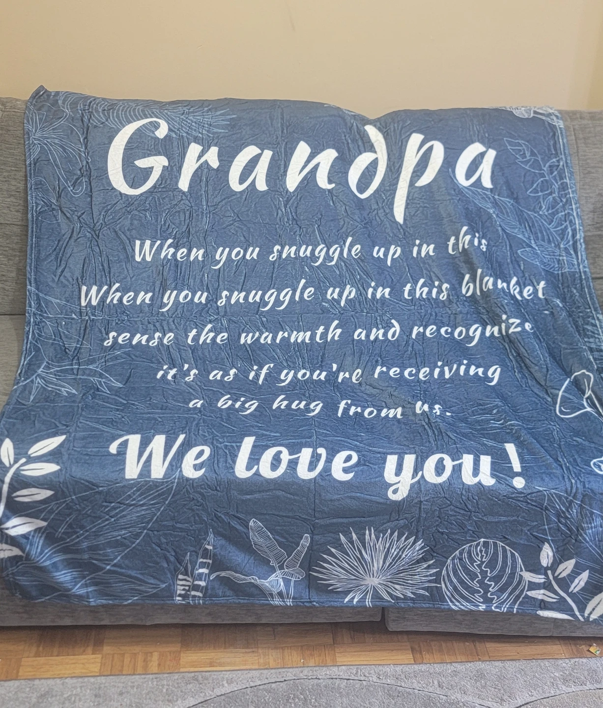 Grandpa "We Love You" Throw Blanket