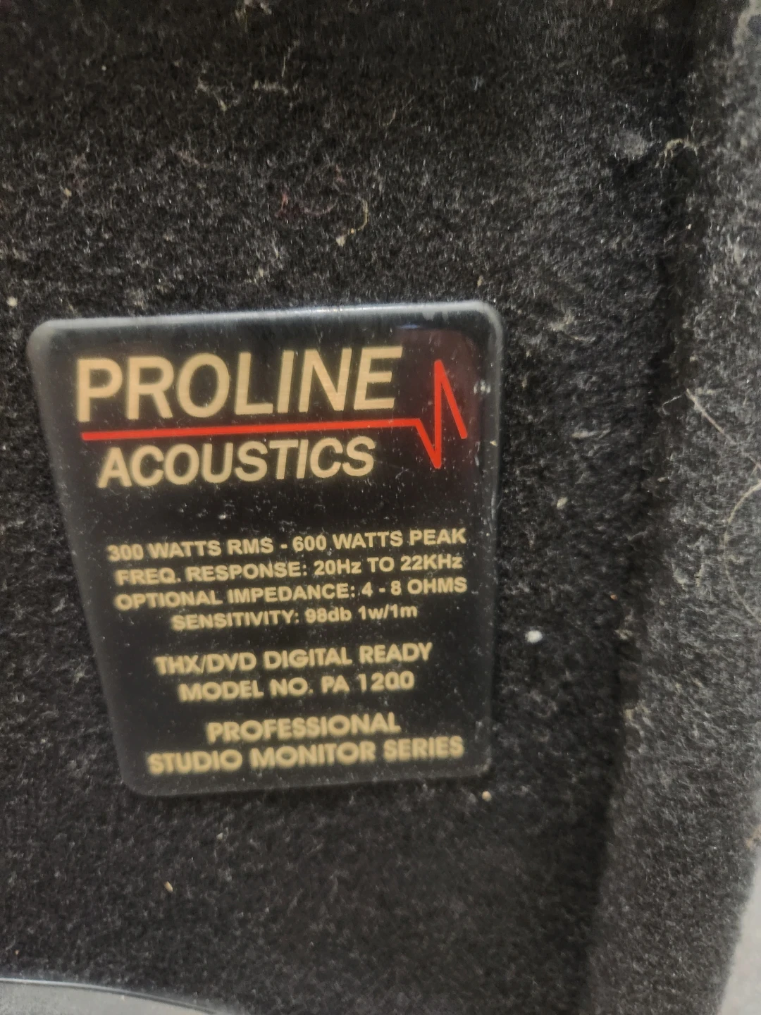 Proline Acoustics PA 1200 Studio Monitor Speaker - photo 2