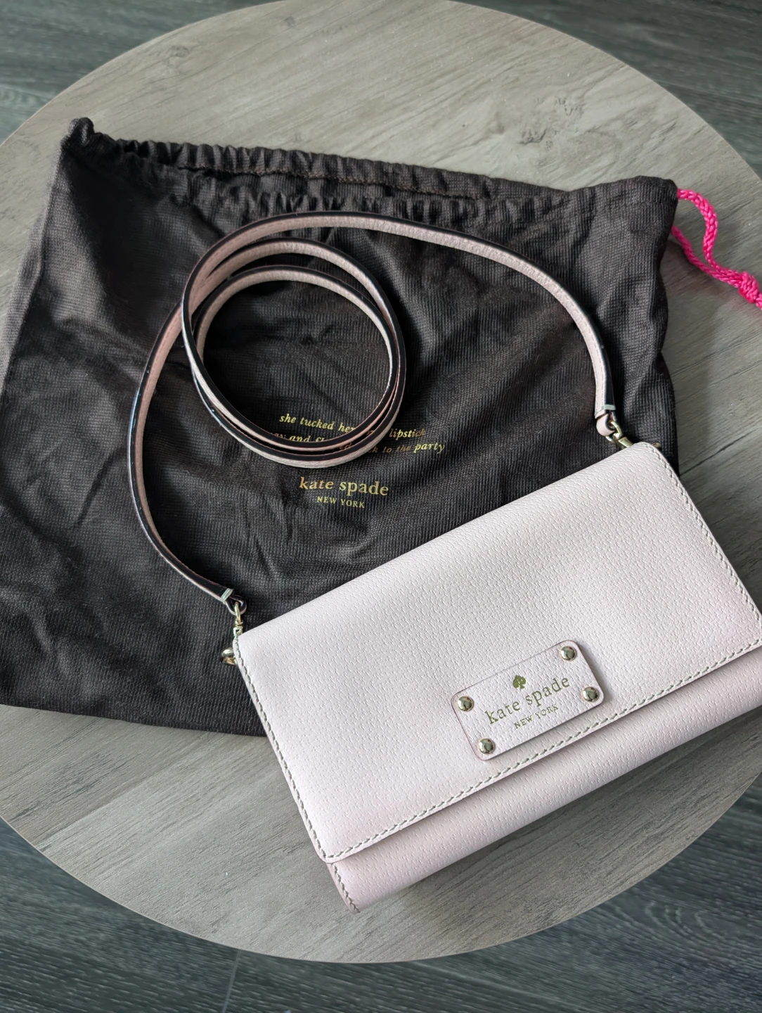 Kate Spade New York Pink Leather Crossbody Bag