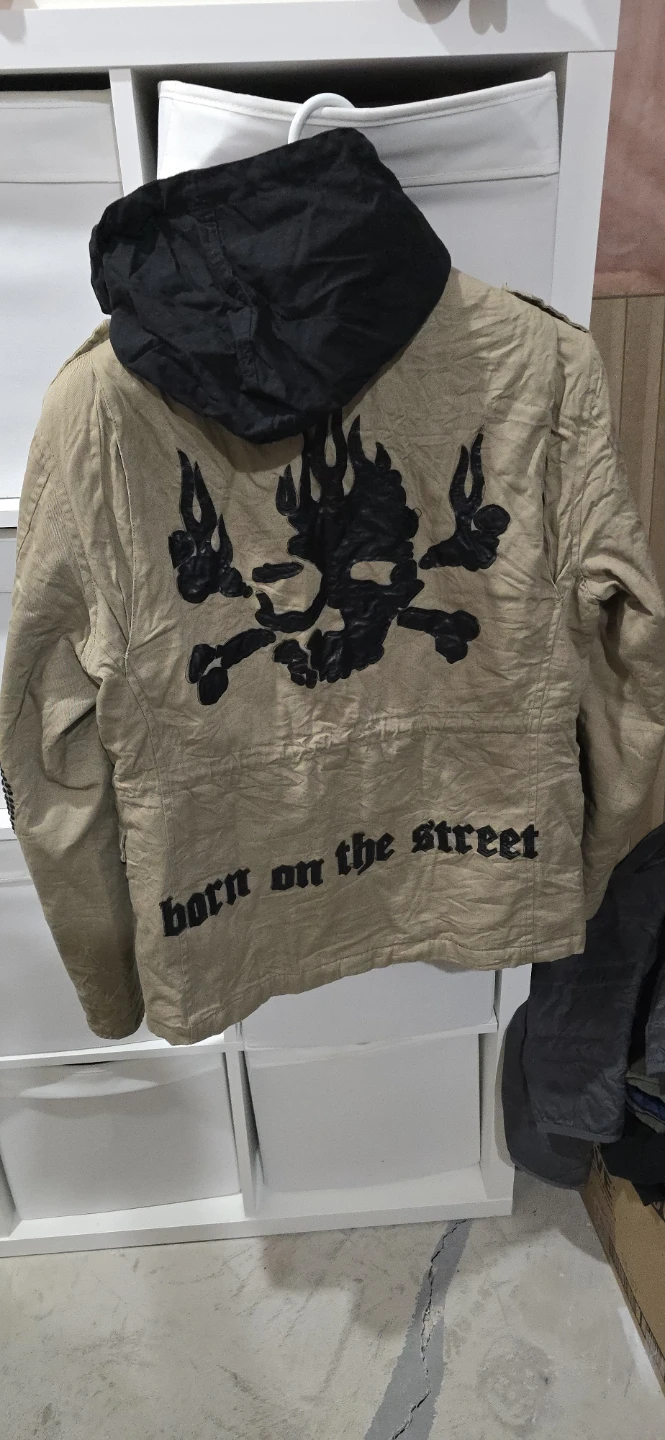 Vintage Y2K Smet Born on the Street Hooded Jacket Size M - photo 2