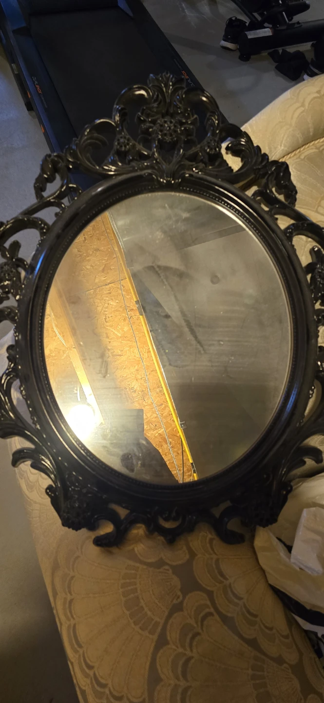 Ornate Black Wall Mirror