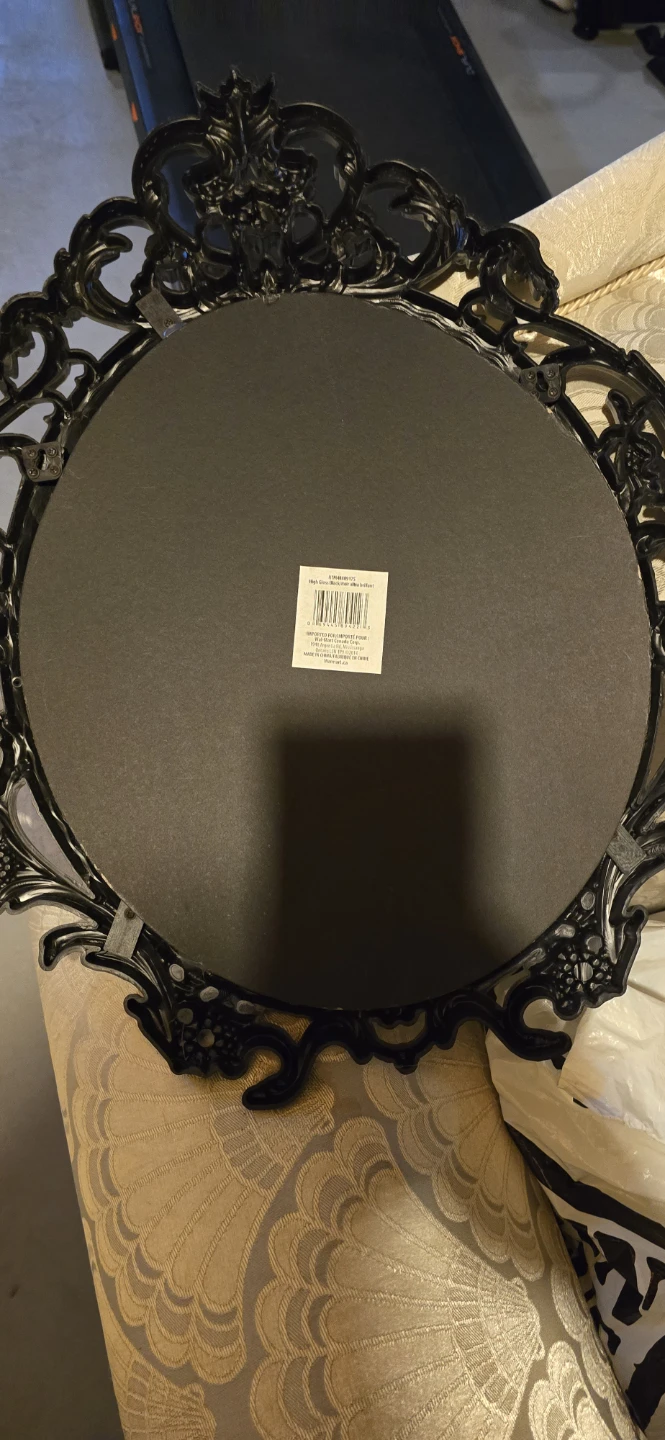 Ornate Black Wall Mirror - photo 2