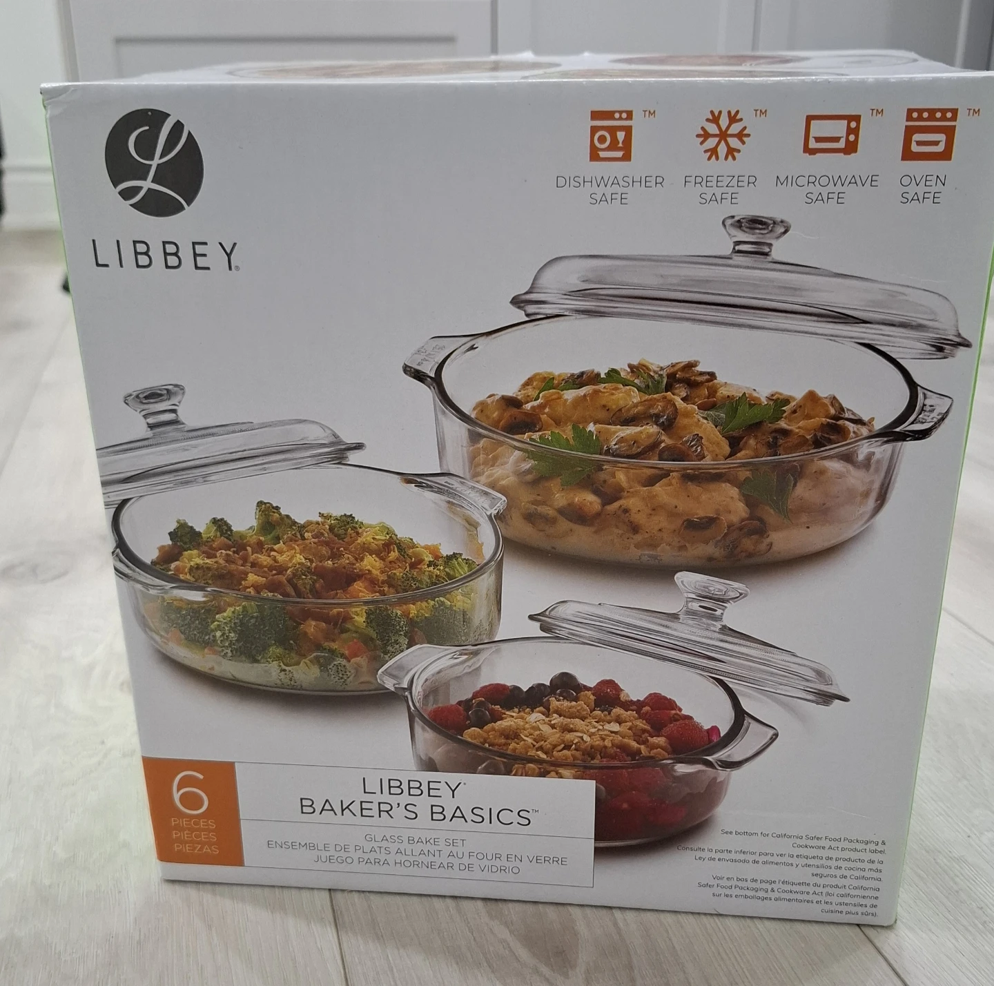 New | Libbey Baker's Basics Glass Bake Set - 6 Pieces