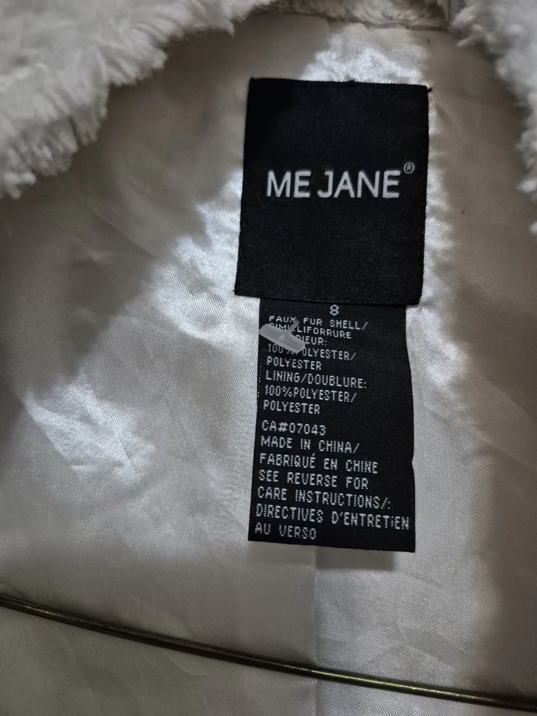 Me Jane Faux Fur Coat Size 8 - photo 2