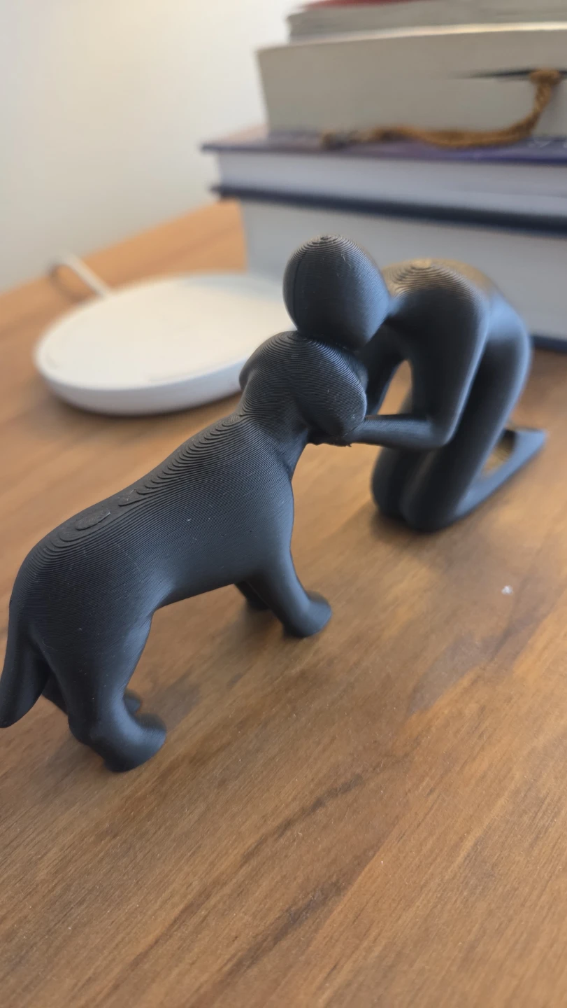 3D Printed Human & Dog Sculpture *new - photo 2