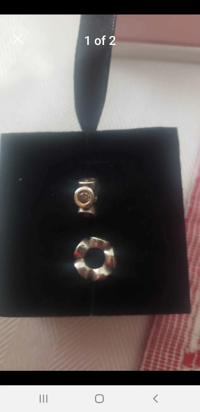 Pandora Charm - Sterling Silver with Sparkle