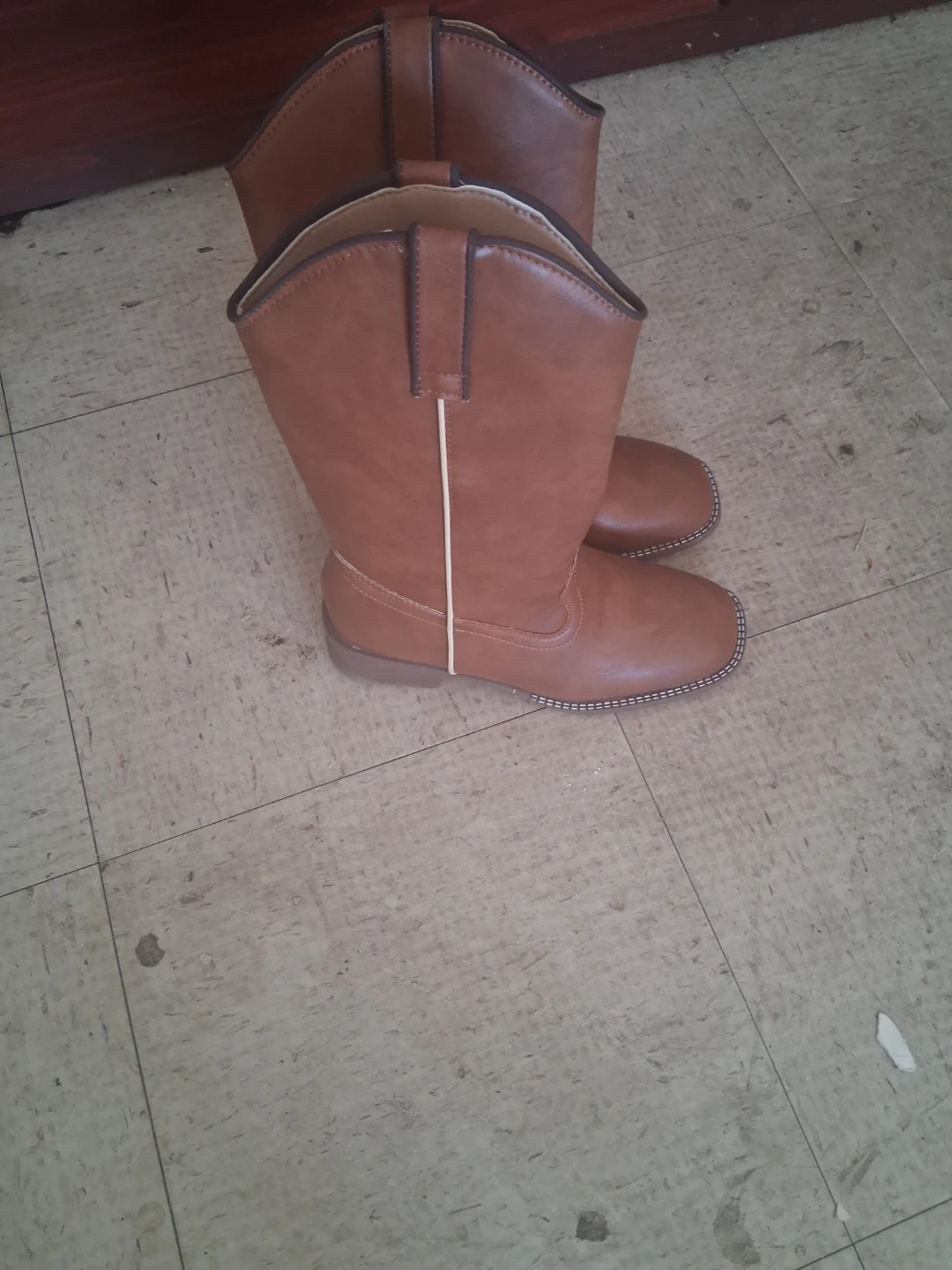 Brown Square Toe Cowboy Boots - photo 2