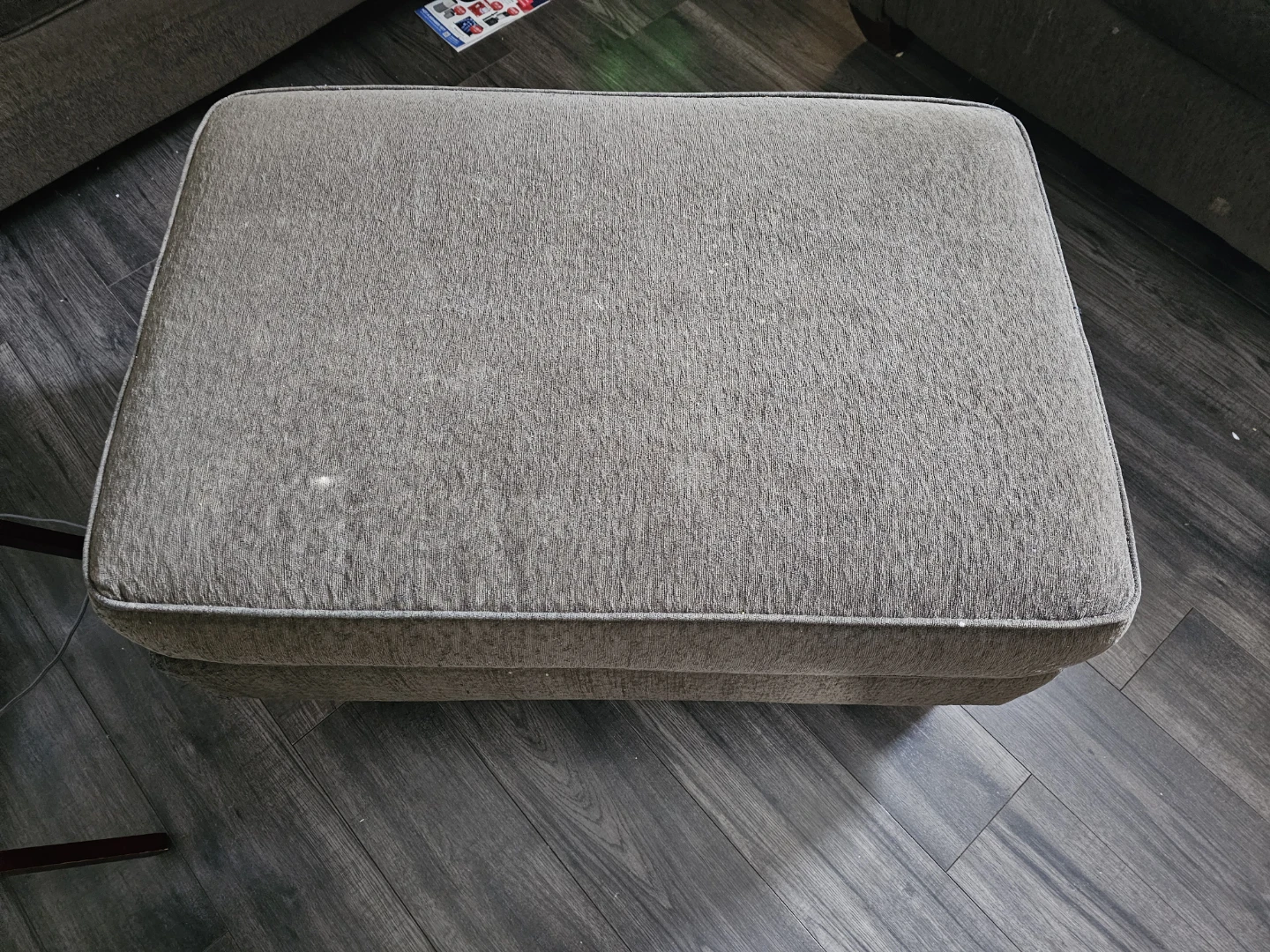 Dark Brown Fabric Sofa Set with Ottoman - photo 4