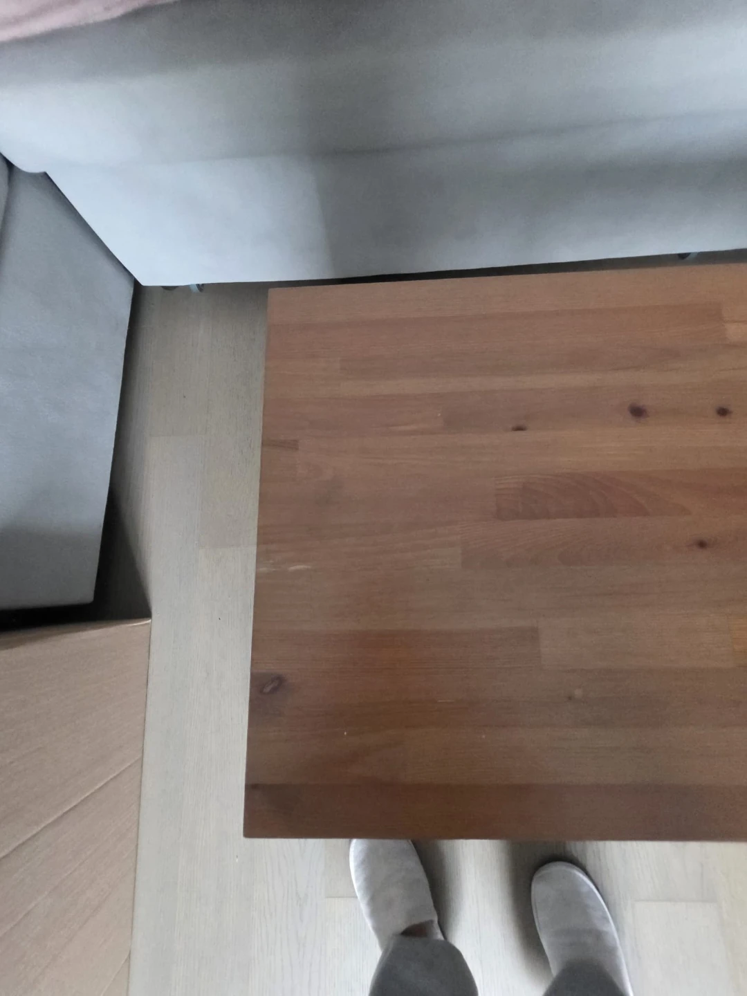 Wooden Top Coffee Table with Metal Shelf - photo 3